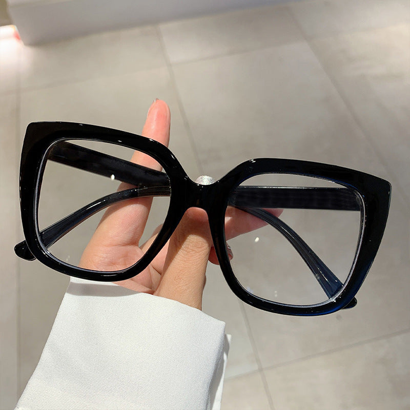 Leopard Print Frame Plain Glasses Anti Blue-ray