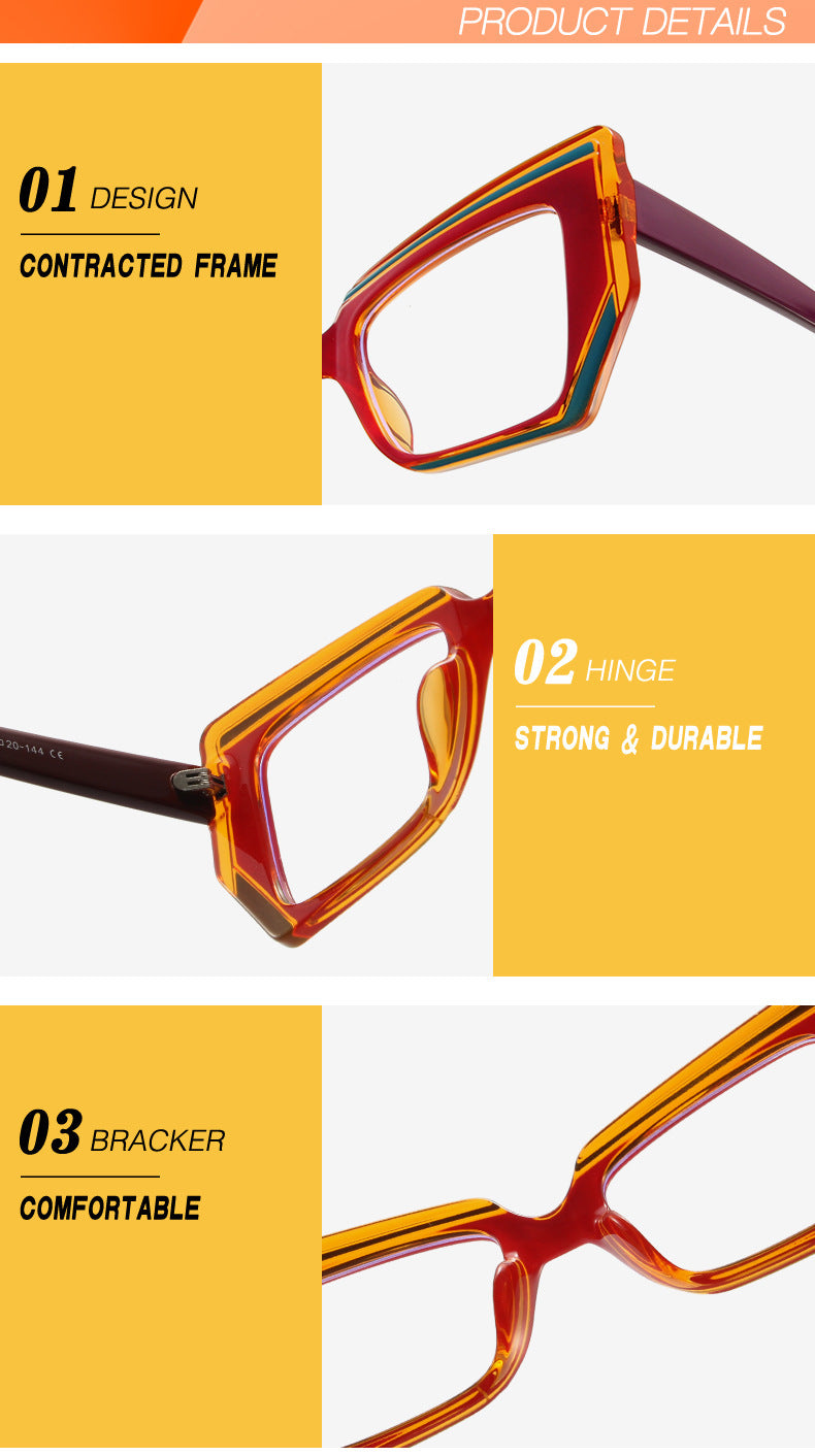 Retro Contrast Color Anti-blue Light Glasses