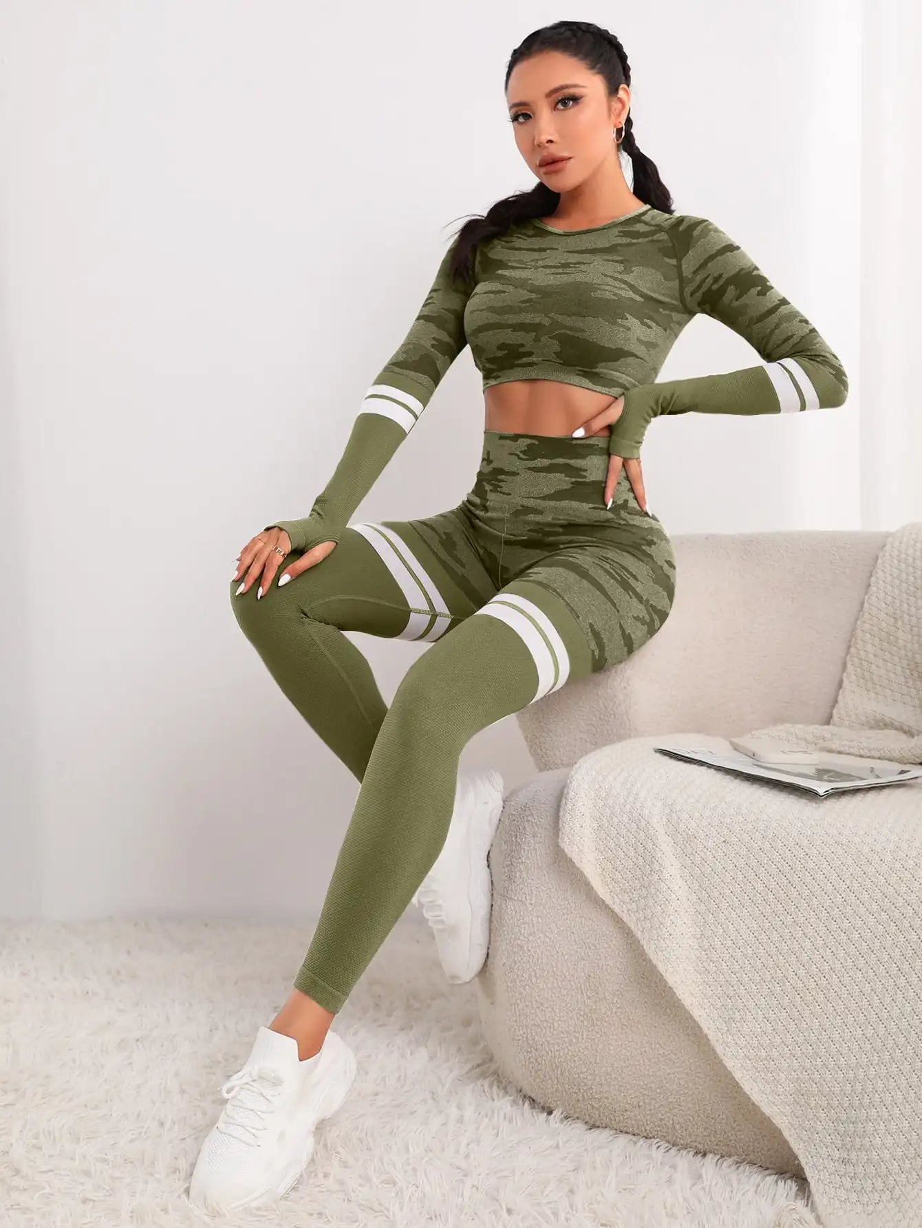 Seamless Long Sleeve Yoga Set