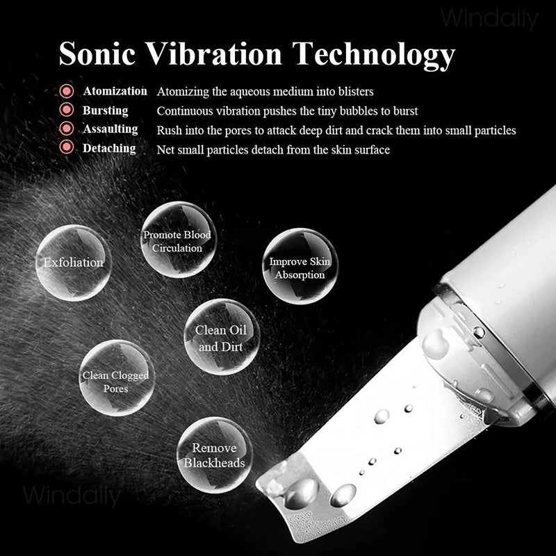 Ultrasonic Skin Scrubber Tool