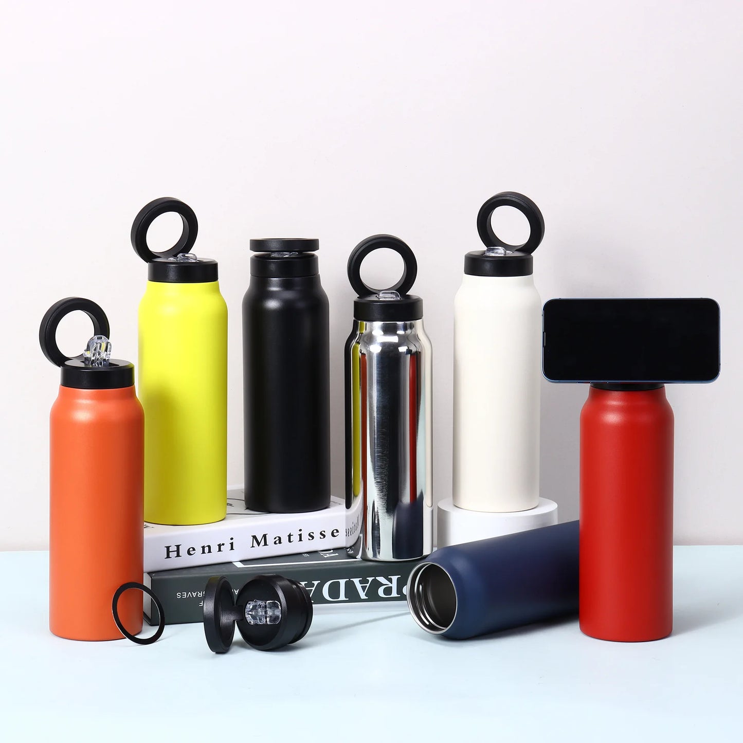 Insulated Water Bottle with Phone Mount