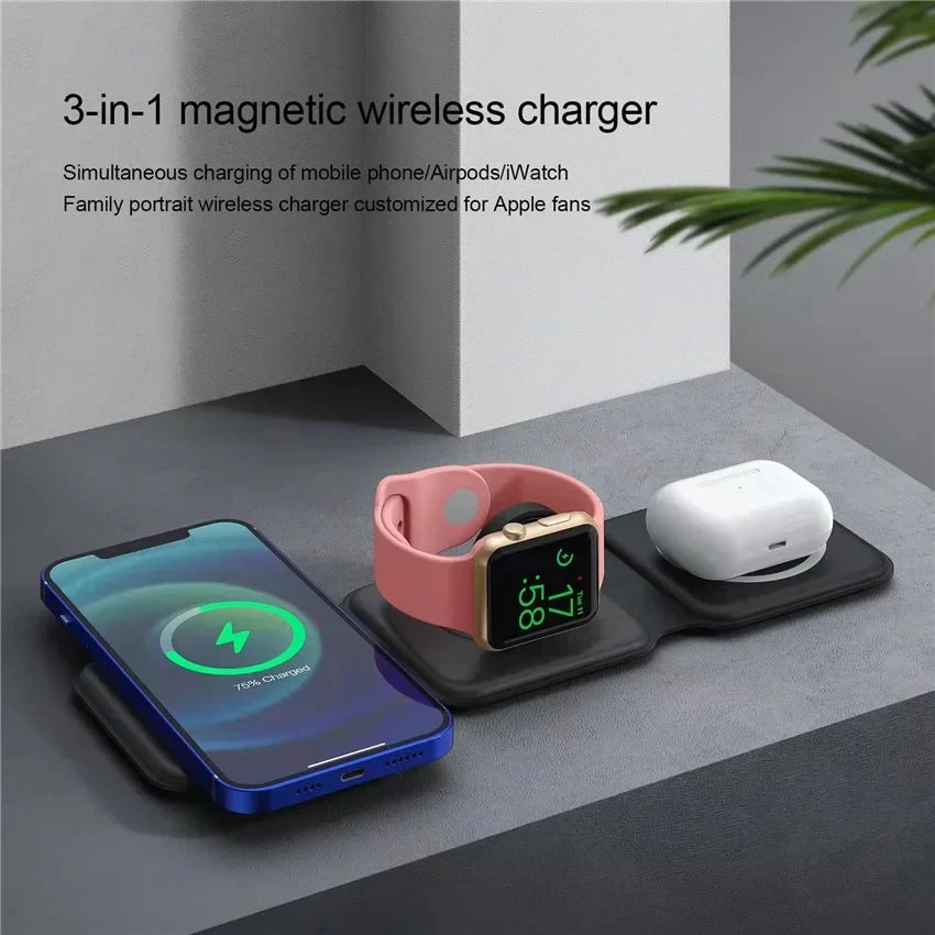 3 in 1 Magnetic Wireless Charging Pad