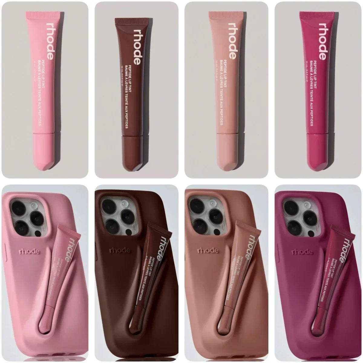 Autumn Limited Edition Rhod Lip Holder Soft Silicone Lipstick Phone Case for IPhone 16 11 14 13 12 15 Pro Max With Original Box