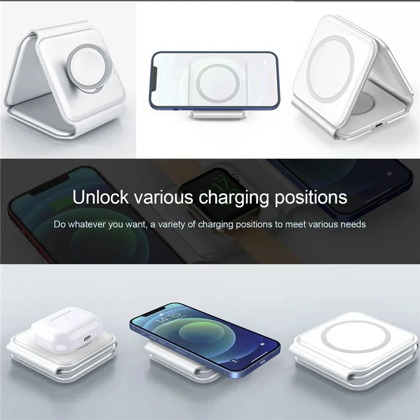 3 in 1 Magnetic Wireless Charging Pad