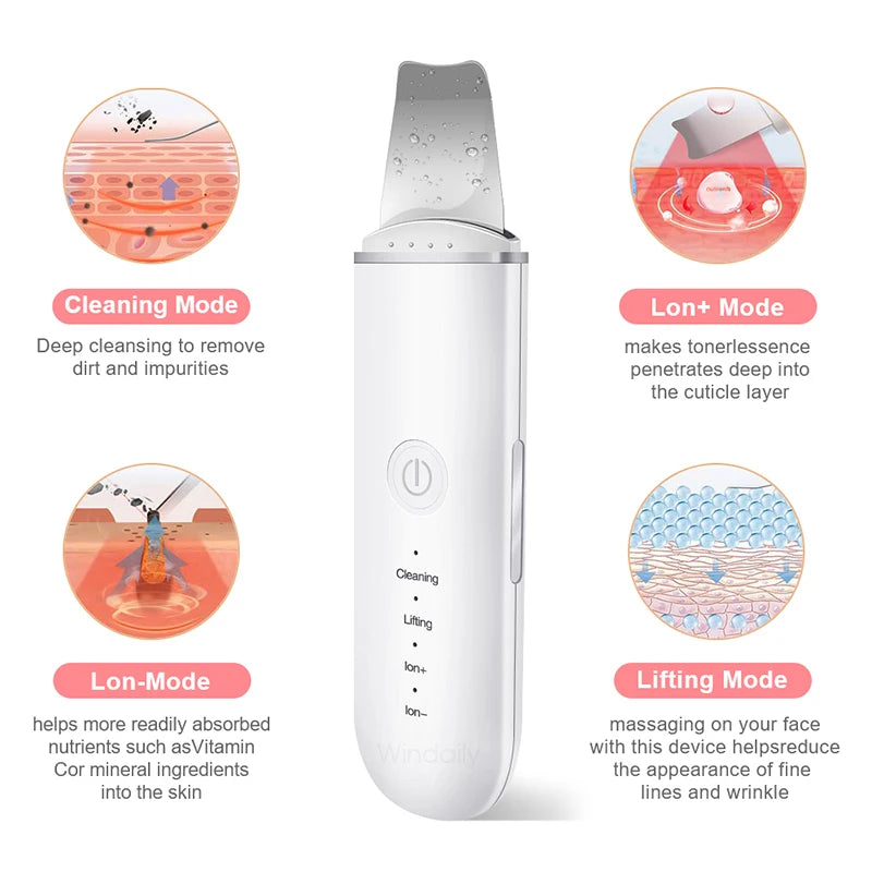 Ultrasonic Skin Scrubber Tool