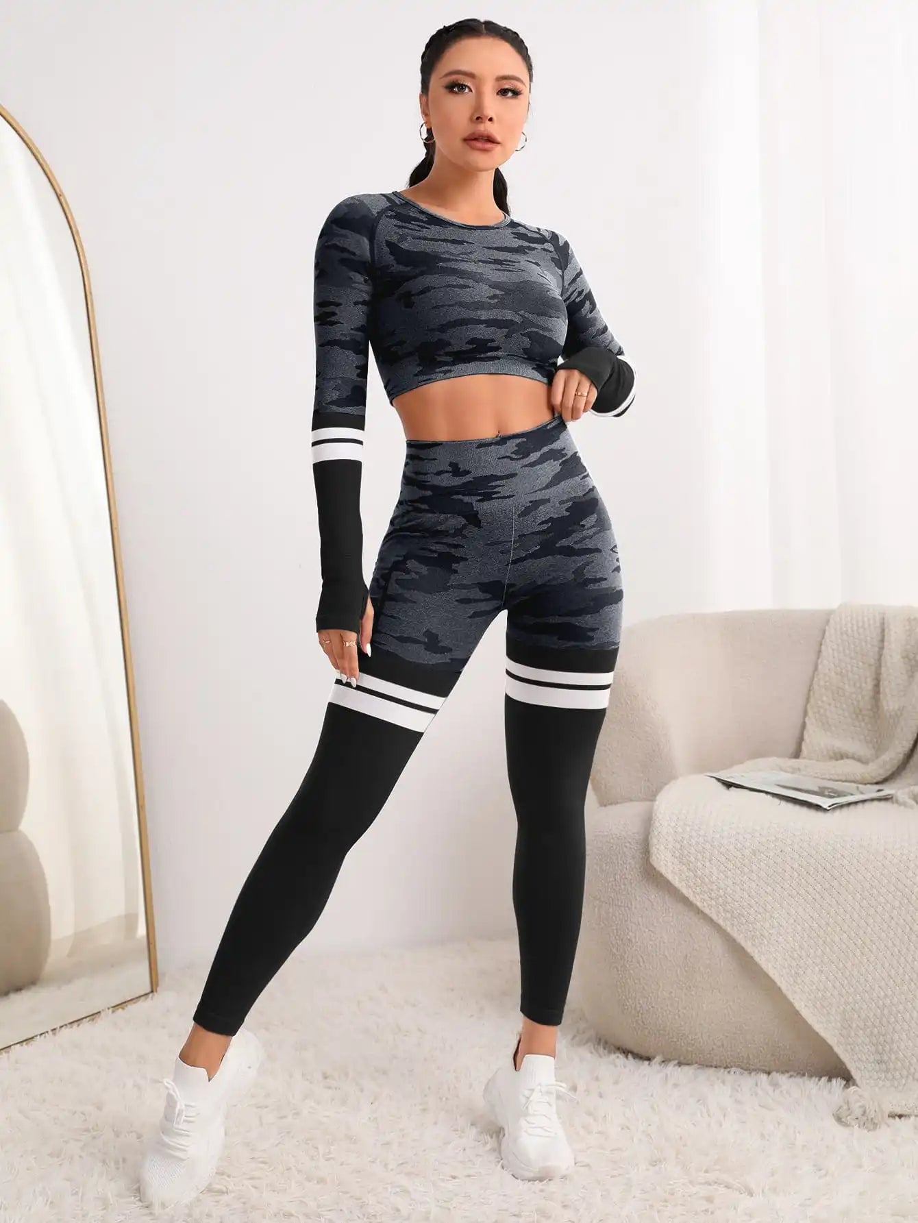 Seamless Long Sleeve Yoga Set