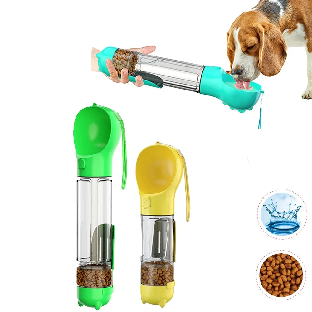 4 In 1 Dog Cat Water Bottle